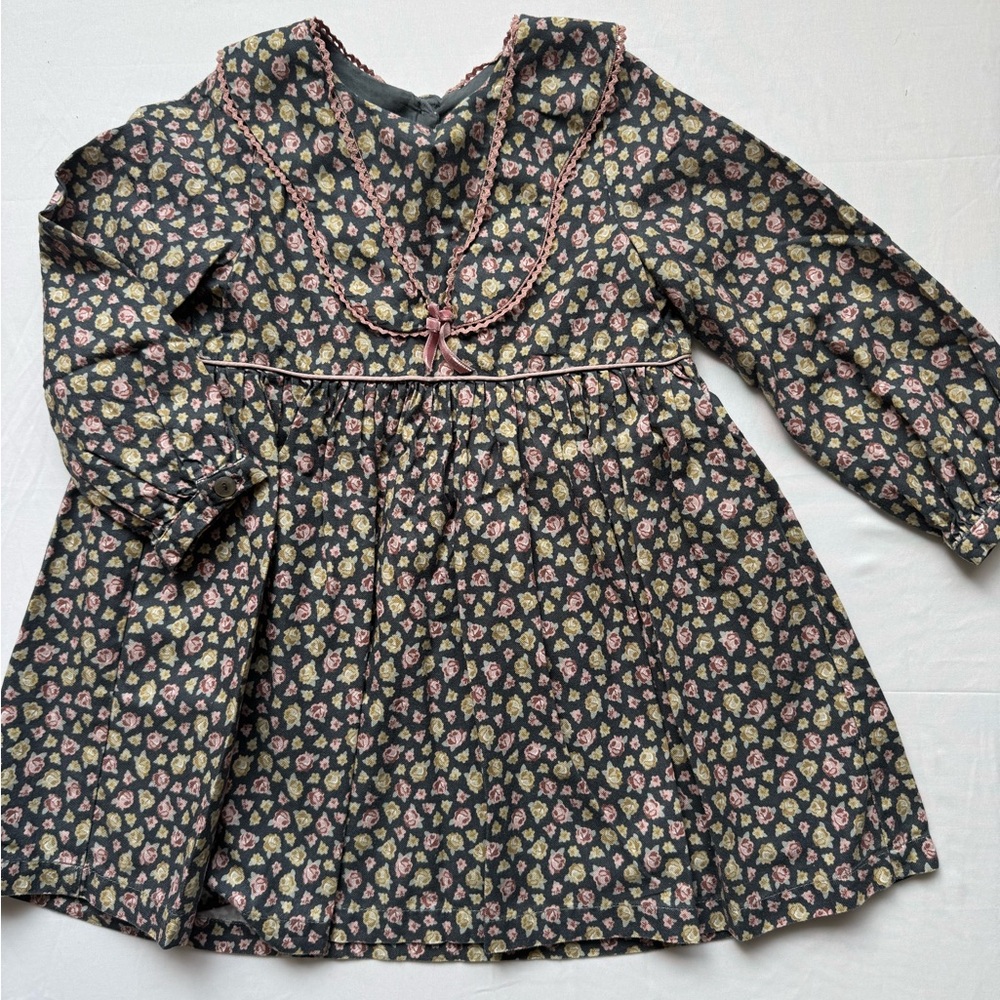 Little Cotton Clothes Floral Long Sleeve Dress